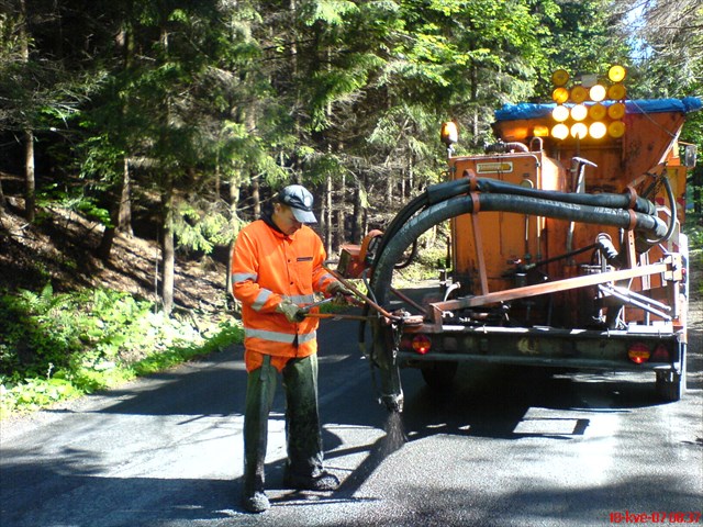 Úprava silnice 440 z Olšovce na Potštát dne 18. května 2007