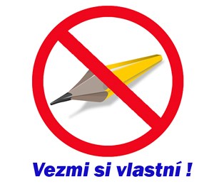 V kěši není tužka