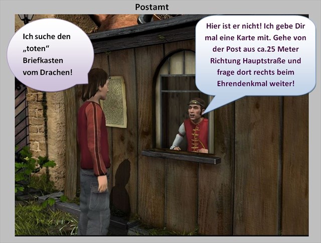 Gespräch mit dem Postmitarbeiter
