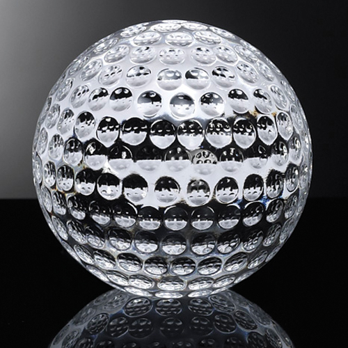 Crystal golf ball