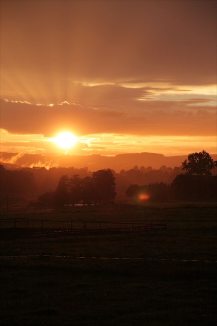 Sonnenuntergang unterwegs