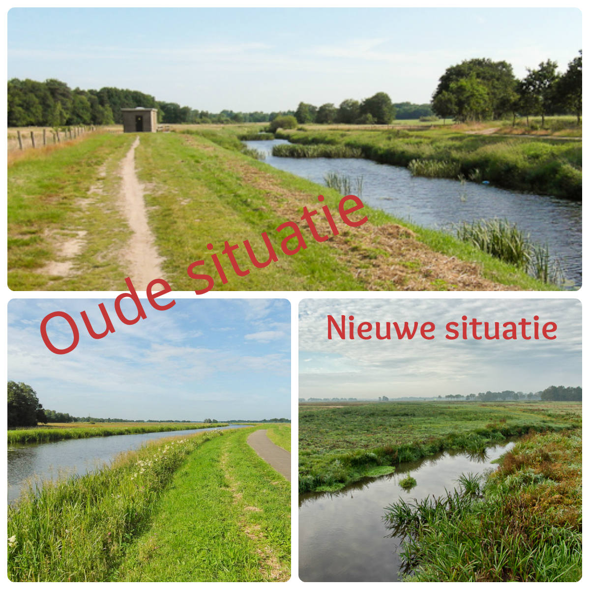 Lieversche Diep oude en nieuwe situatie